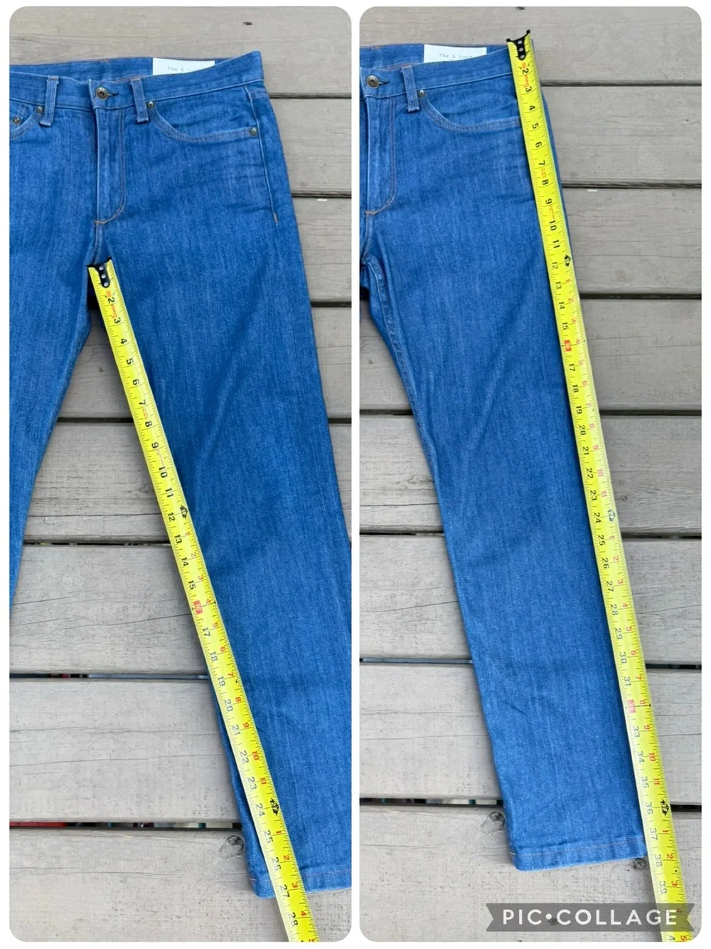 rag & bone Fit 2 Slim Straight Jeans in Raw Blue size 31